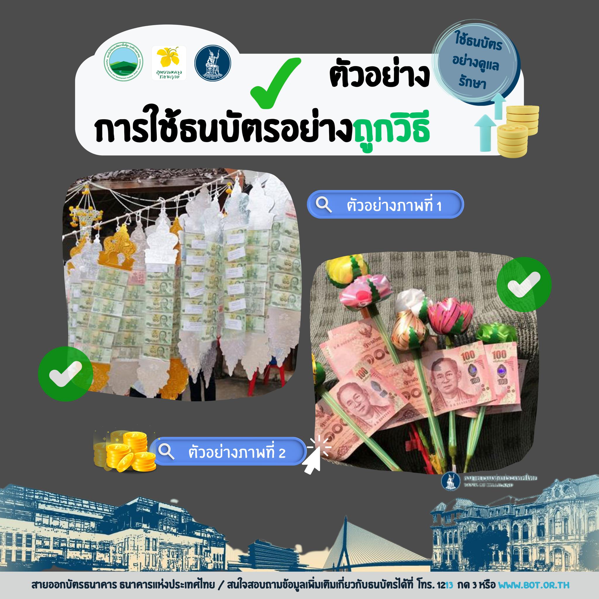 การใช้ธนบัตรอย่างถูกวิธี
